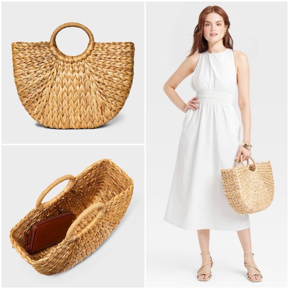 A New Day Handbags - Straw Tote Bag